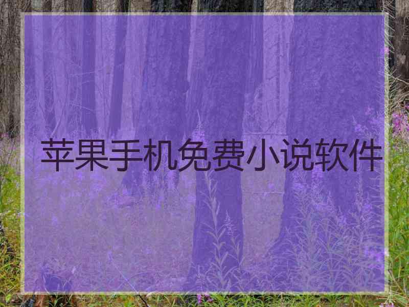 苹果手机免费小说软件