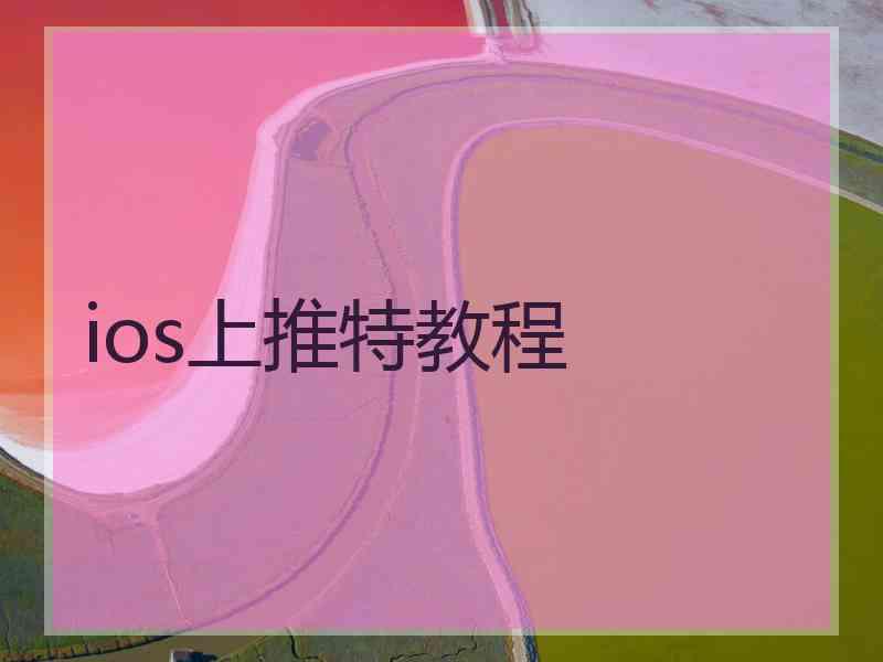 ios上推特教程