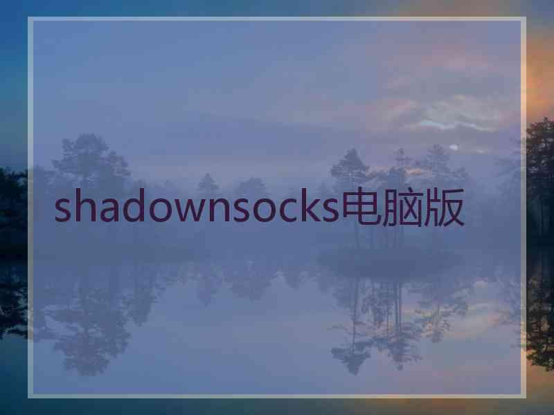 shadownsocks电脑版