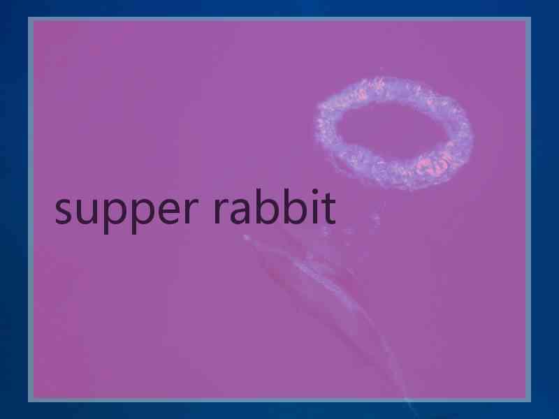 supper rabbit