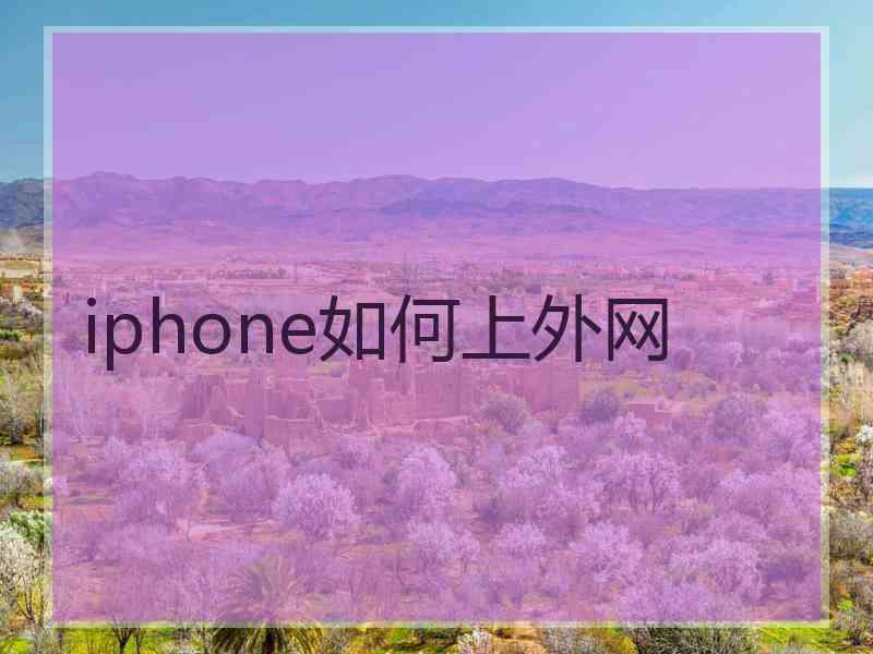 iphone如何上外网