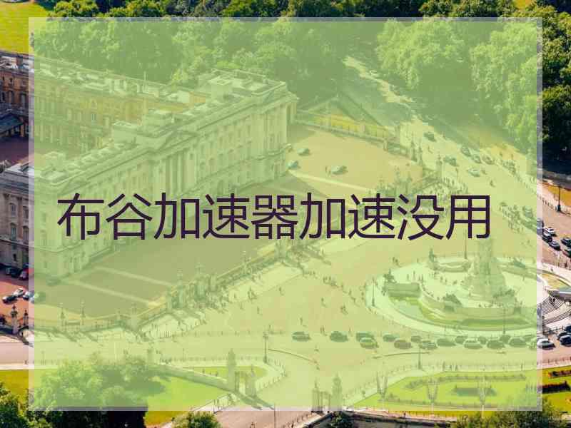 布谷加速器加速没用