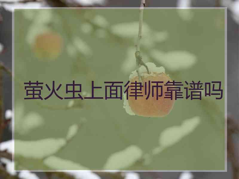 萤火虫上面律师靠谱吗