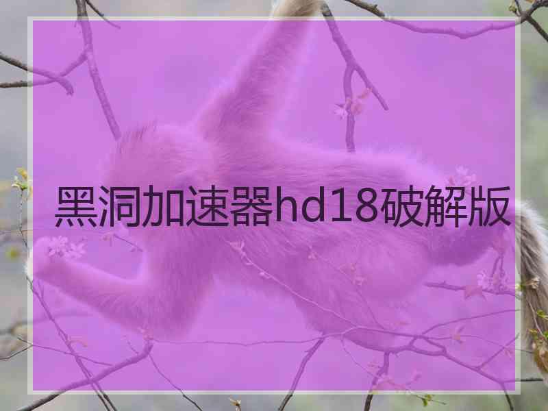 黑洞加速器hd18破解版