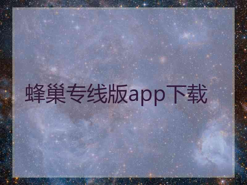 蜂巢专线版app下载