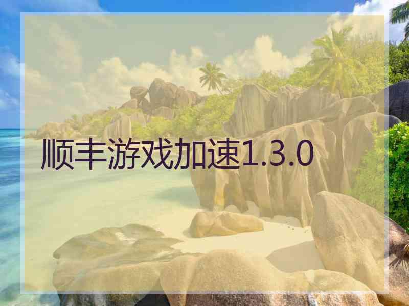 顺丰游戏加速1.3.0