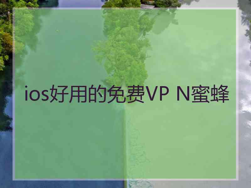 ios好用的免费VP N蜜蜂