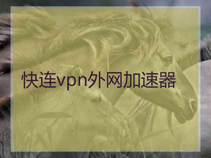 快连vpn外网加速器