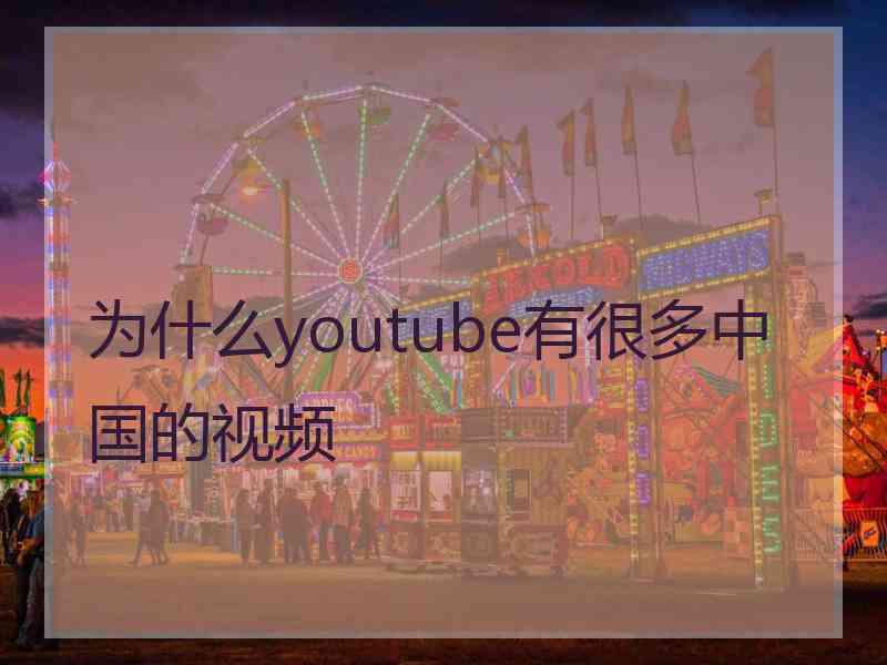 为什么youtube有很多中国的视频