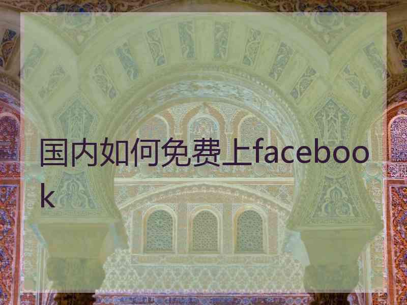 国内如何免费上facebook