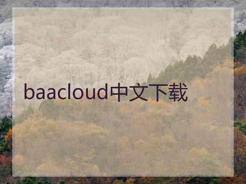 baacloud中文下载