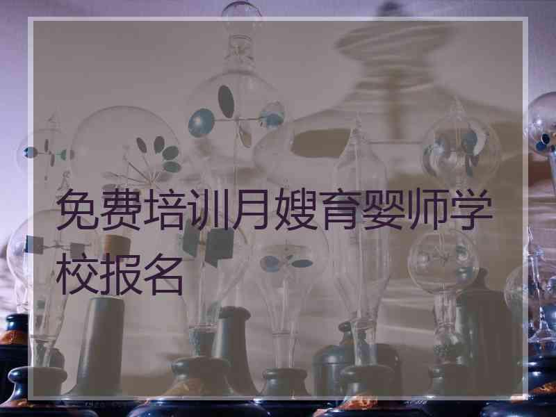 免费培训月嫂育婴师学校报名