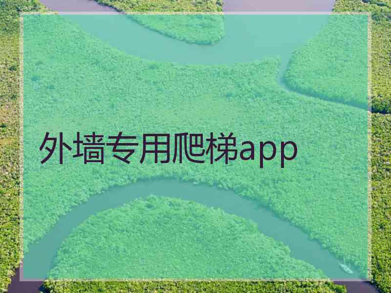 外墙专用爬梯app