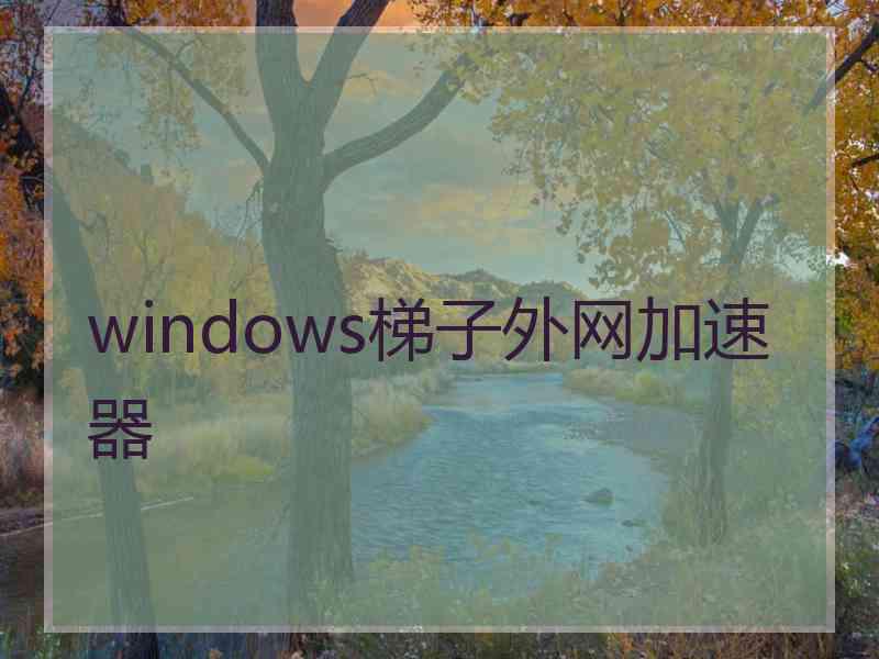 windows梯子外网加速器