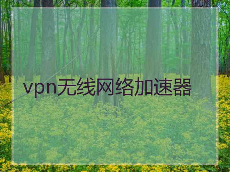 vpn无线网络加速器