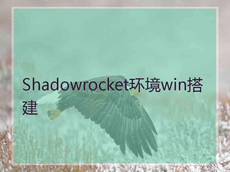 Shadowrocket环境win搭建