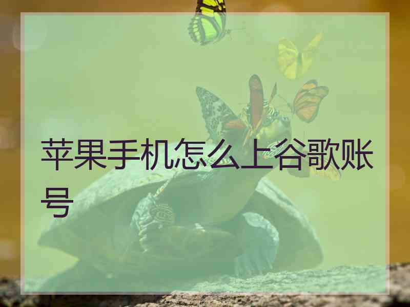 苹果手机怎么上谷歌账号