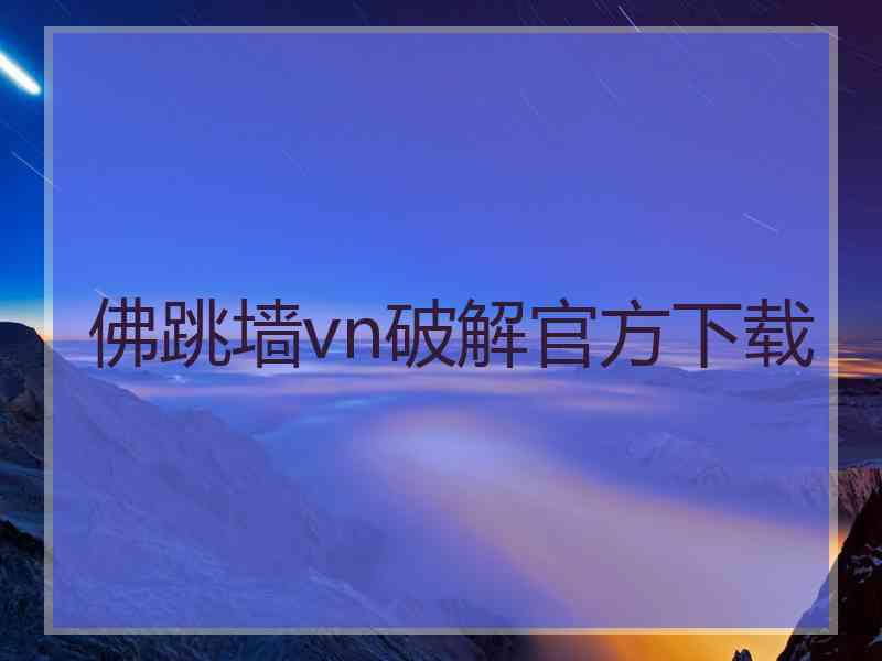 佛跳墙vn破解官方下载