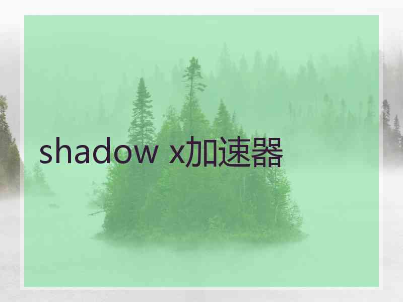 shadow x加速器