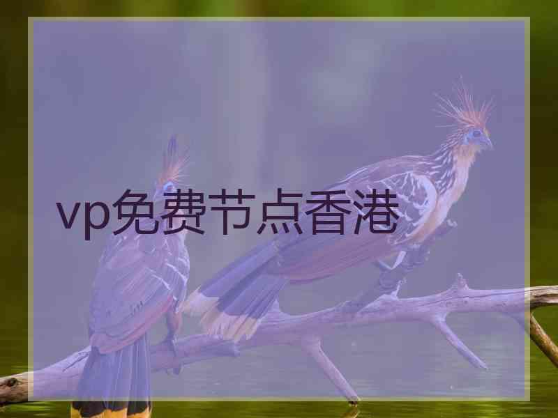 vp免费节点香港