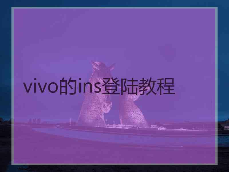 vivo的ins登陆教程