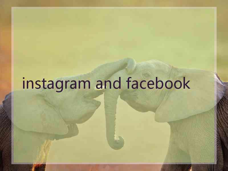 instagram and facebook