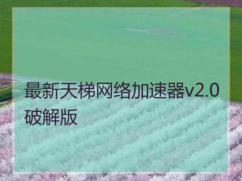 最新天梯网络加速器v2.0破解版