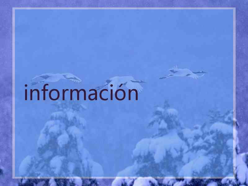 información