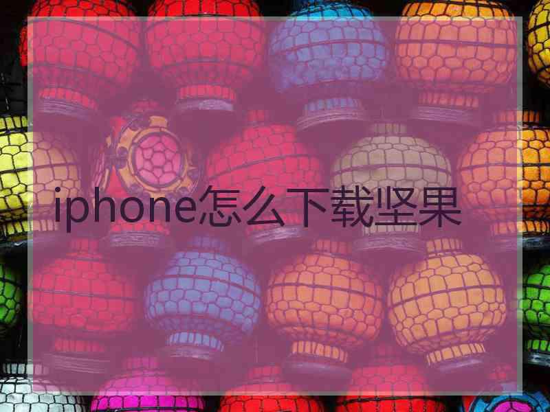 iphone怎么下载坚果