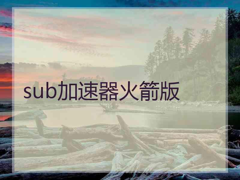 sub加速器火箭版