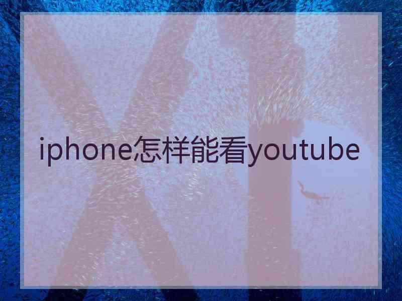 iphone怎样能看youtube