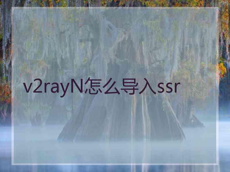 v2rayN怎么导入ssr