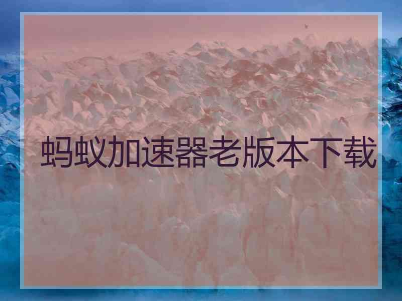 蚂蚁加速器老版本下载