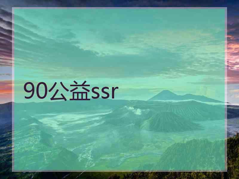 90公益ssr