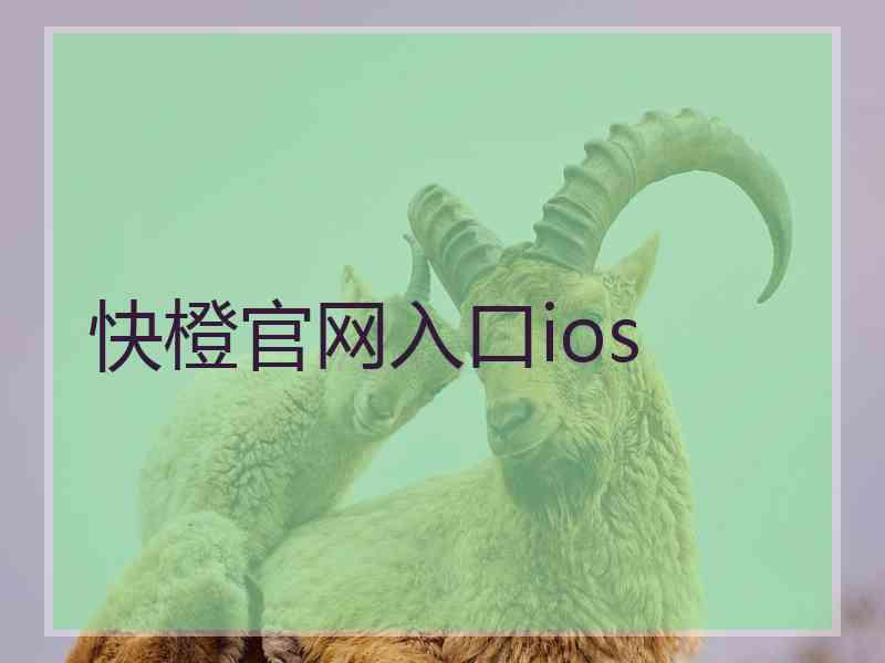 快橙官网入口ios