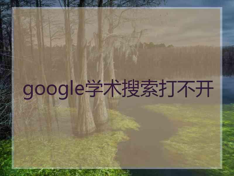 google学术搜索打不开