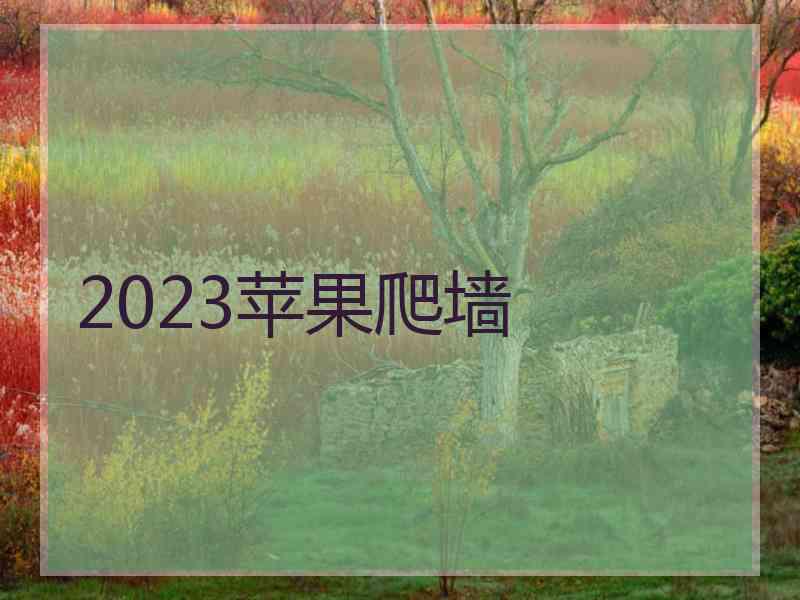 2023苹果爬墙