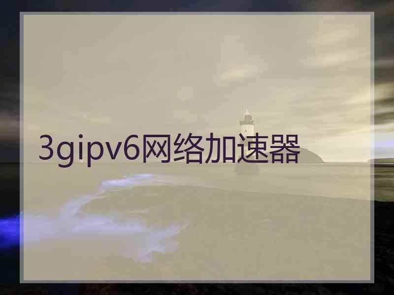 3gipv6网络加速器